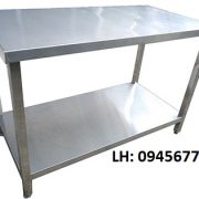 BÀN INOX 2 TẦNG MẶT