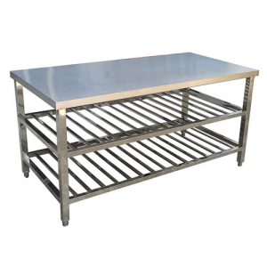 BÀN INOX 2 KỆ TẦNG SONG DƯỚI