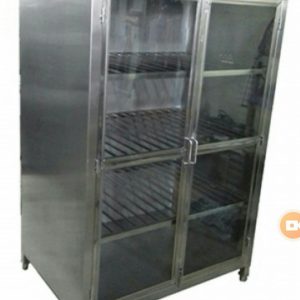 TỦ INOX 3 TẦNG SONG CỬA KÍNH